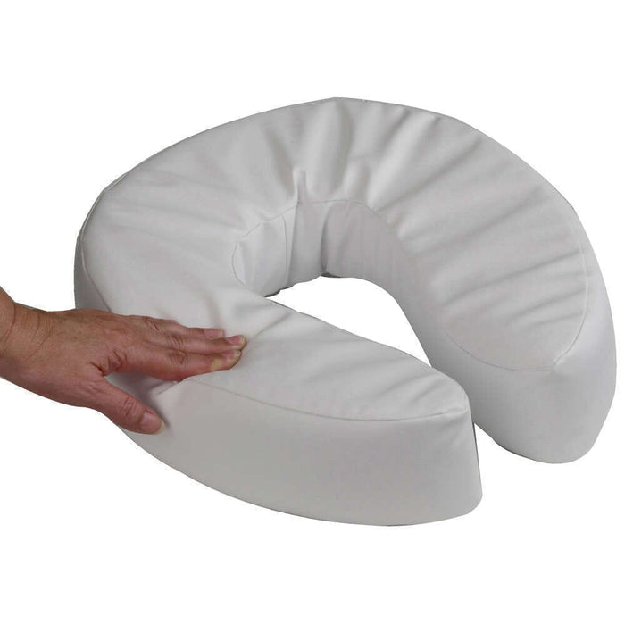 Image of Padded Raised Toilet Seat on a plain background.