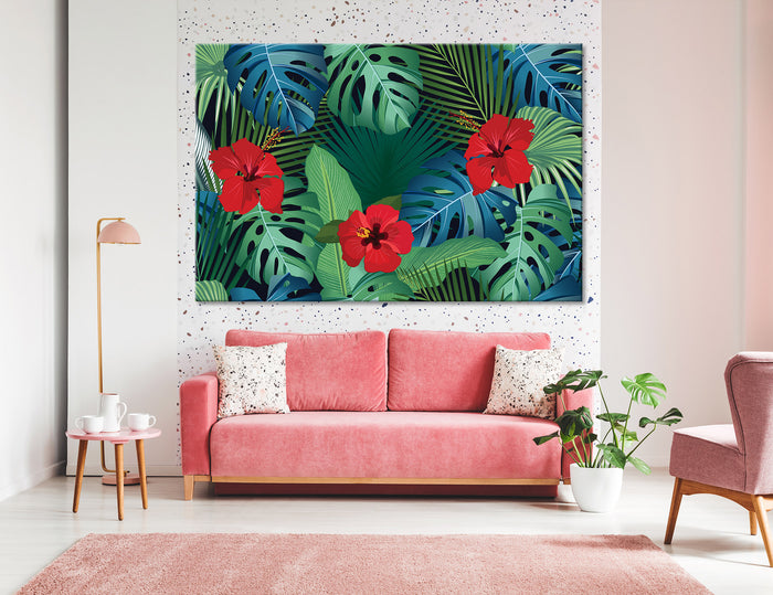 Palm Flowers Canvas Print #7519
