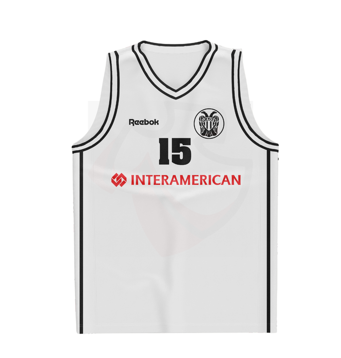 PAOK Basketball Shirt 1992-1993 Home - Retro Jerseys, Φανέλα μπάσκετ ΠΑΟΚ