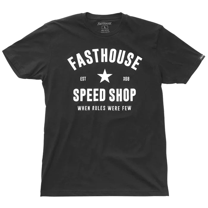 Fasthouse Paragon short sleeve tee in black, front view