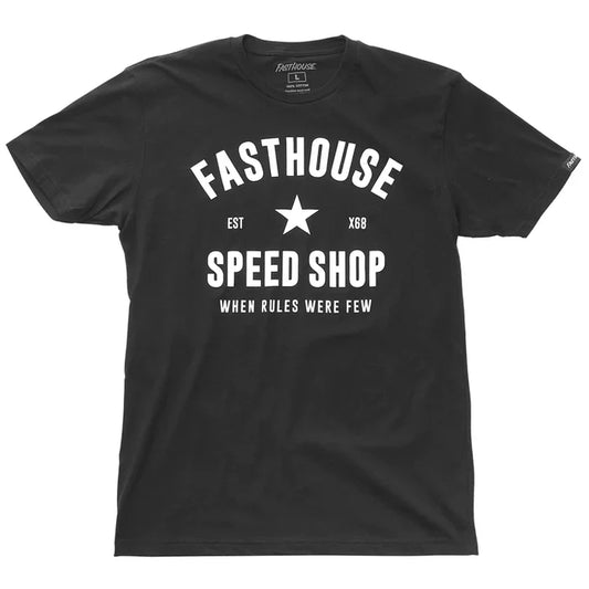 Fasthouse Paragon short sleeve tee in black, front view