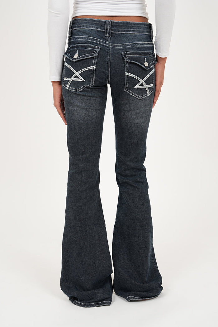 "Parker" flared jeans dark blue tall