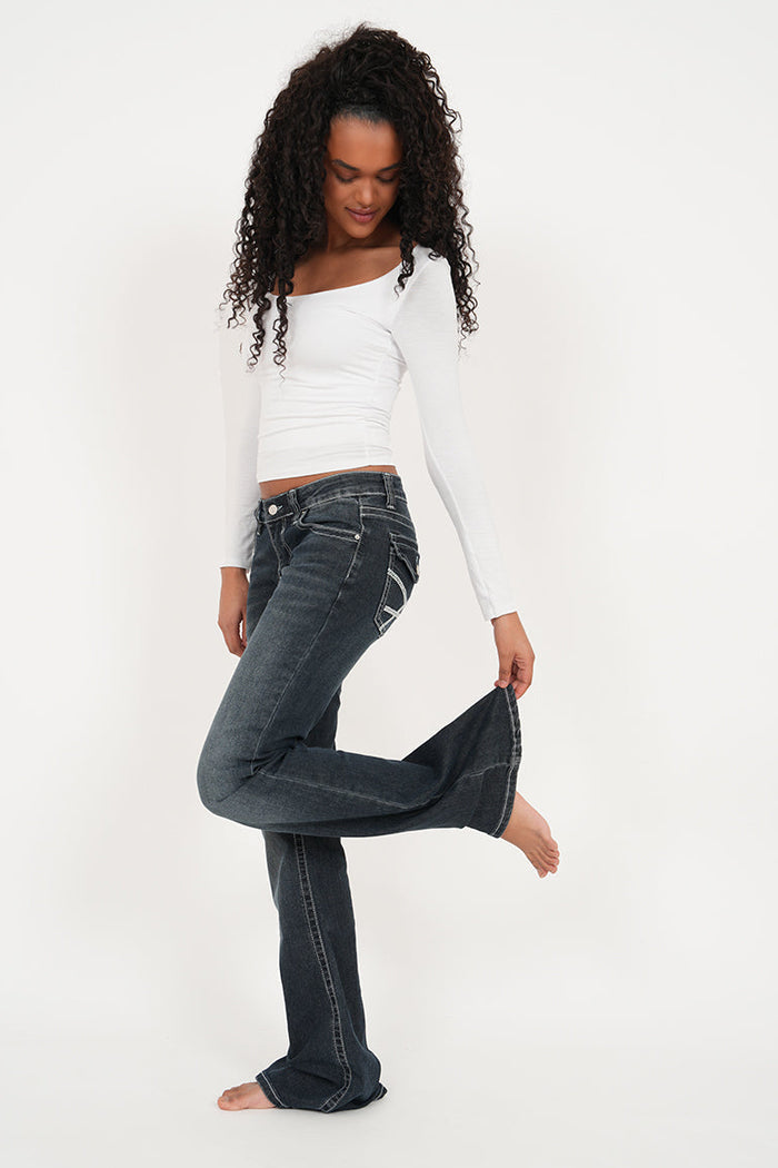 "Parker" flared jeans dark blue tall