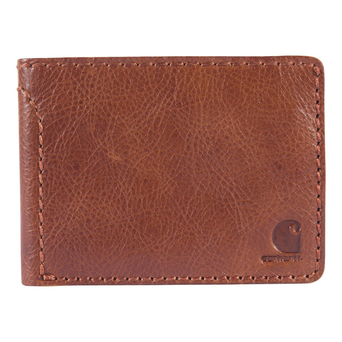 Carhartt Patina leather bifold wallet in brown with card slots and bill compartment