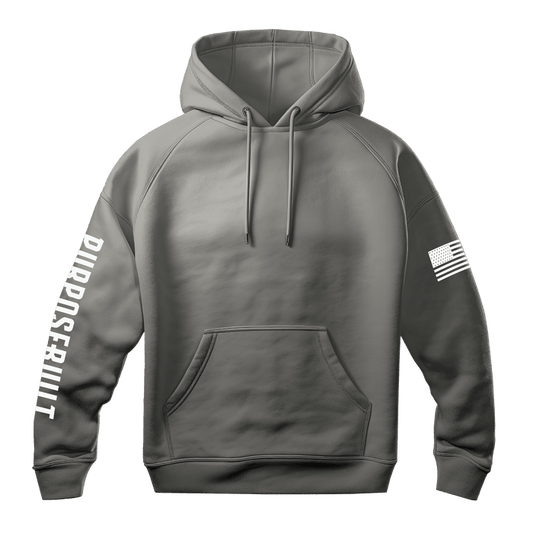 Purpose-Built logo pullover hoodie in charcoal