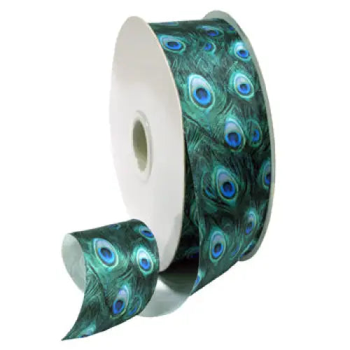 Peacock Plumes Ribbon - Single roll - 7538.38/25-703