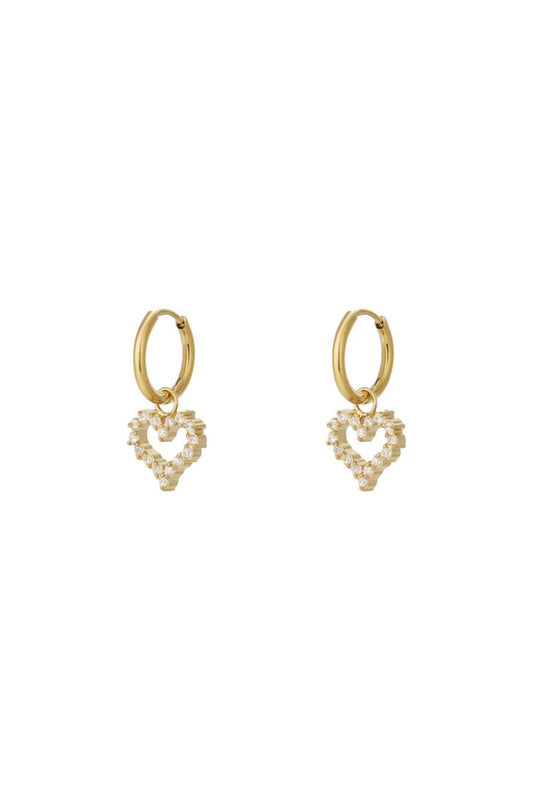 "Pearl heart" earrings