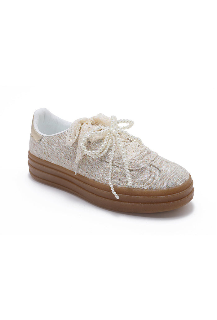 "Pearl lace" shoes