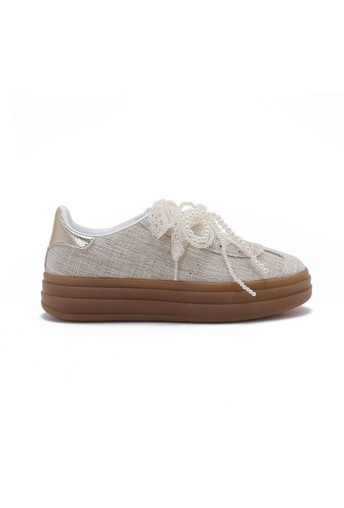 "Pearl lace" shoes