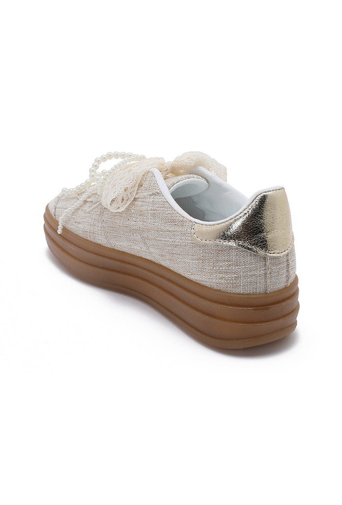"Pearl lace" shoes