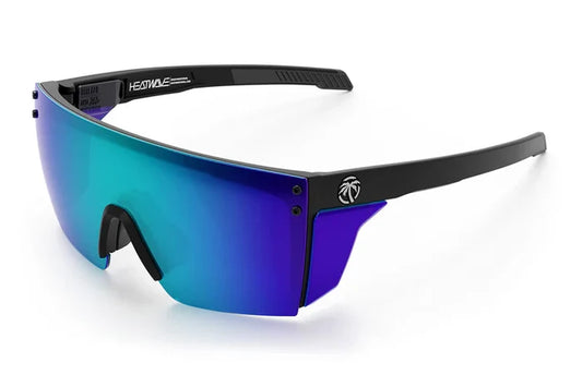 Heat Wave Visual Performance Lazer Face ANSI Z87+ safety sunglasses in matte black with polarized galaxy lens and side shields