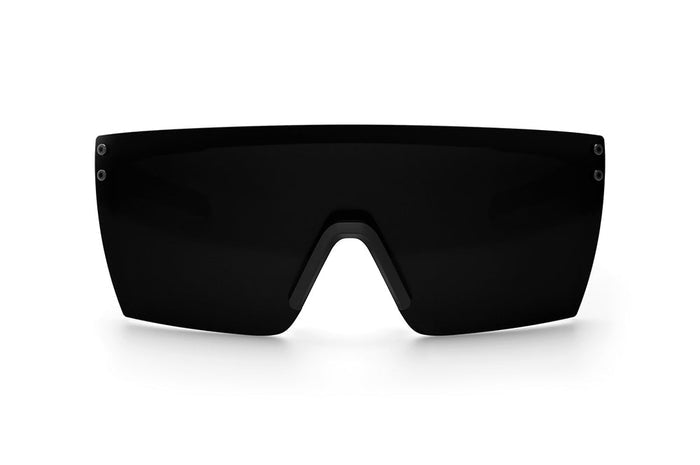 Heat Wave Visual Performance Lazer Face Z87+ in matte black, front view of the ultra black lens