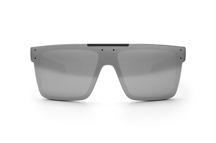 Heat Wave Visual Performance Quatro Z87+ matte black, front view of the polarized silver lens