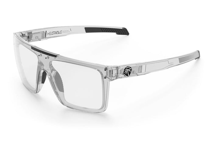 Heat Wave Visual Performance Quatro Z87+ anti-fog clear sunglasses, angled view