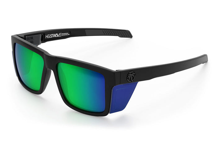 Heat Wave Visual Performance Vise ANSI Z87+ safety sunglasses in matte black with Piff lens and side shields