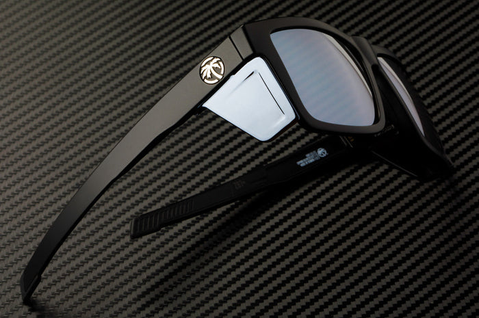 Heat Wave Visual polarized silver lens tint shown on a Vise frame