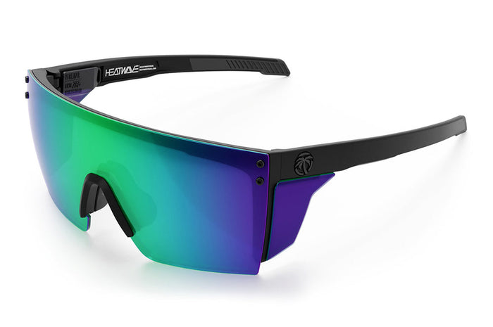 Heat Wave Visual Performance XL Lazer Face ANSI Z87+ safety sunglasses in matte black with polarized Piff lens and side shields