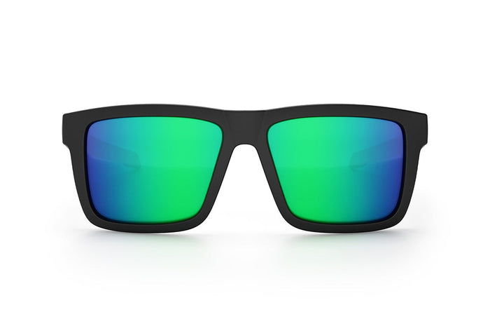 Heat Wave Visual Performance XL Vise Z87 matte black, front view of the polarized Piff lens
