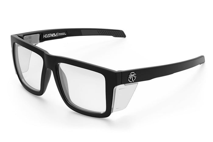 Heat Wave Visual Performance XL Vise ANSI Z87+ safety sunglasses with anti-fog clear lens and side shields
