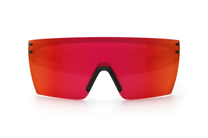 Heat Wave Visual Performance Lazer Face ANSI Z87+ in matte black, front view of the firestorm lens