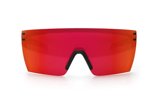 Heat Wave Visual Performance Lazer Face ANSI Z87+ in matte black, front view of the firestorm lens