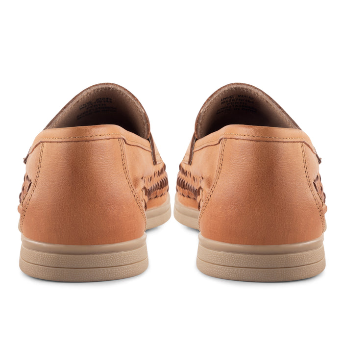Perth Leather Woven Loafers - Tan