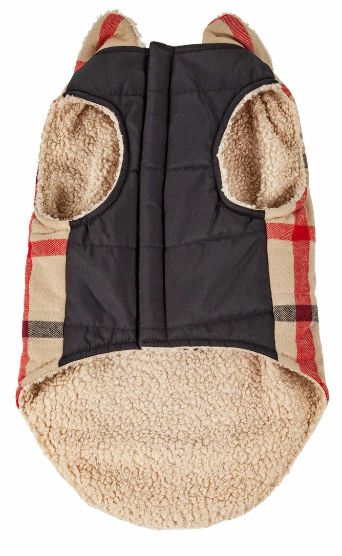 Pet Life Plaid Insulated Dog Coat – Warm Winter Jacket for Dogs