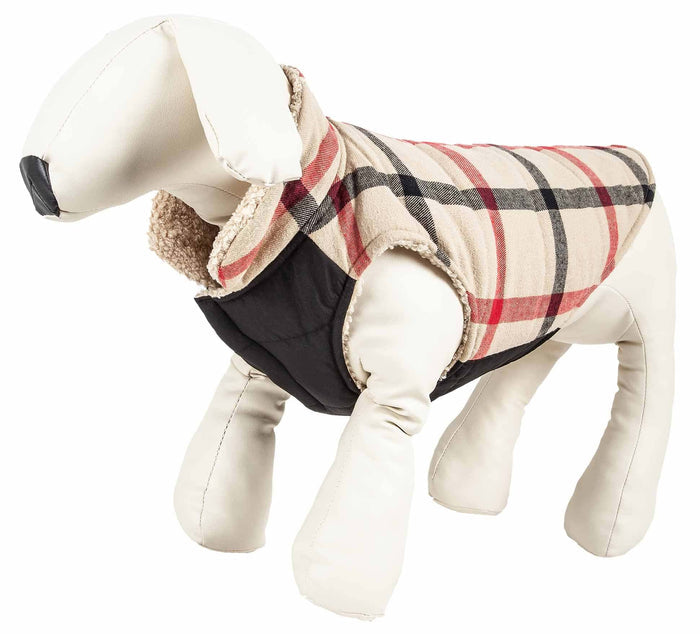 Pet Life Plaid Insulated Dog Coat – Warm Winter Jacket for Dogs