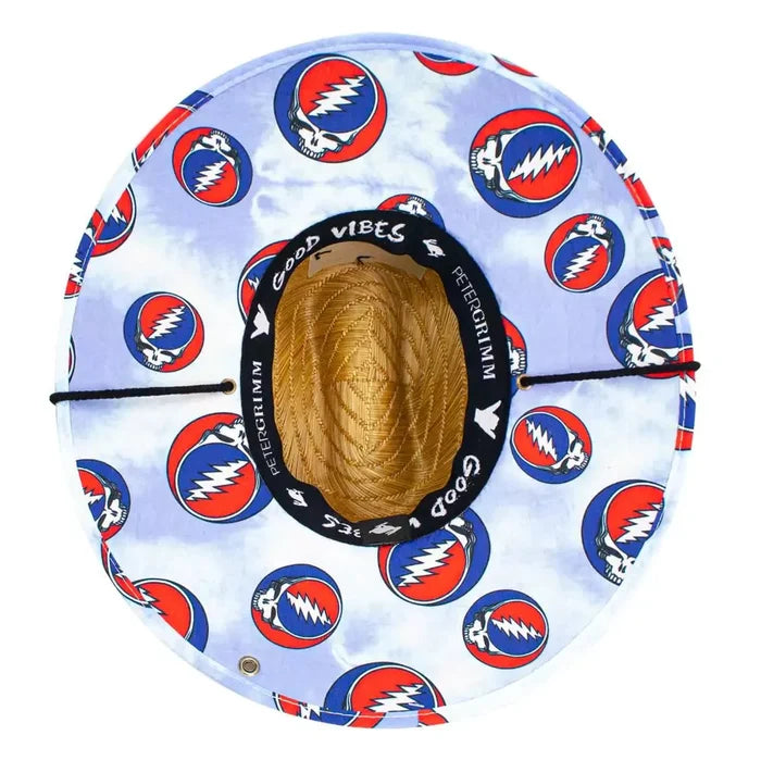 Peter Grimm Grateful Dead Blue Row Junior - Children's Straw Lifeguard Hat