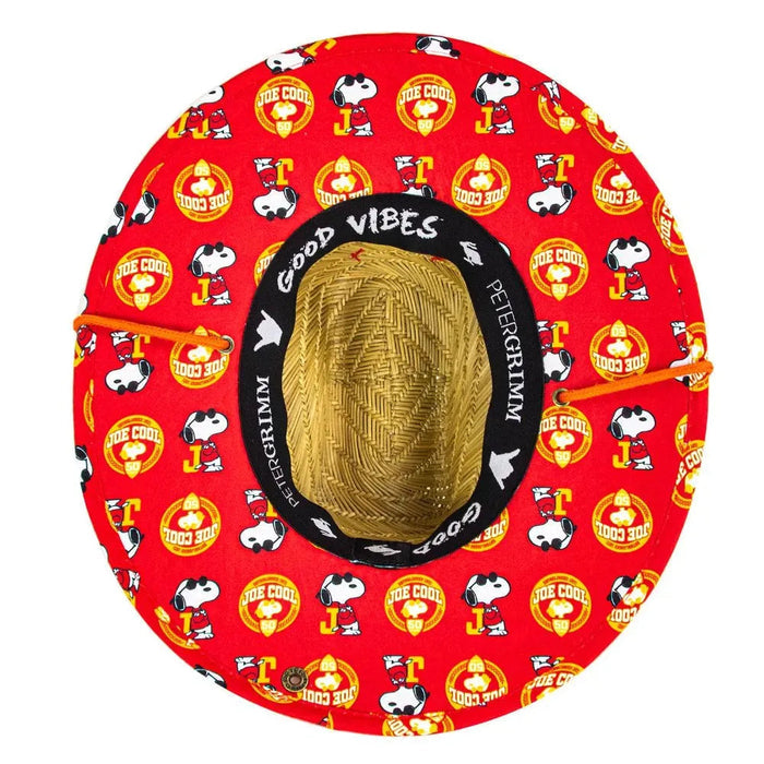 Peter Grimm Peanuts Joe Cool Junior - Childrens Straw Lifeguard Hat - Hatcountry