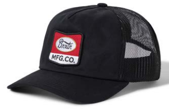 Brixton Phillips Netplus trucker hat in black