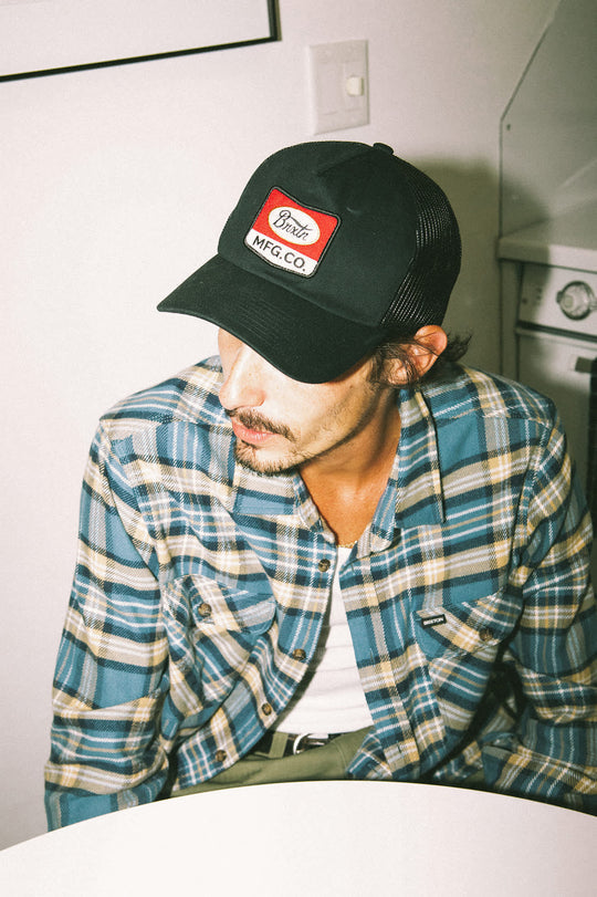 Brixton Phillips Netplus trucker hat in black, additional product image