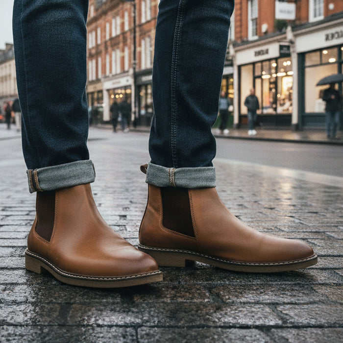 Pimlico Leather Chelsea Boots - Tan