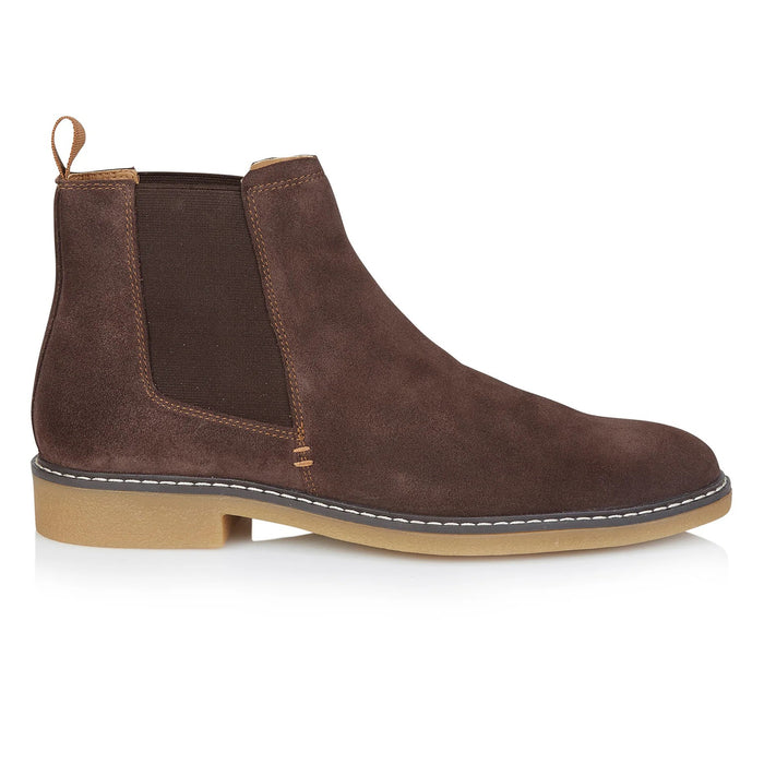Pimlico Suede Leather Chelsea Boots - Brown