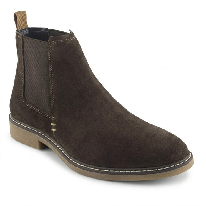 Pimlico Suede Leather Chelsea Boots - Brown