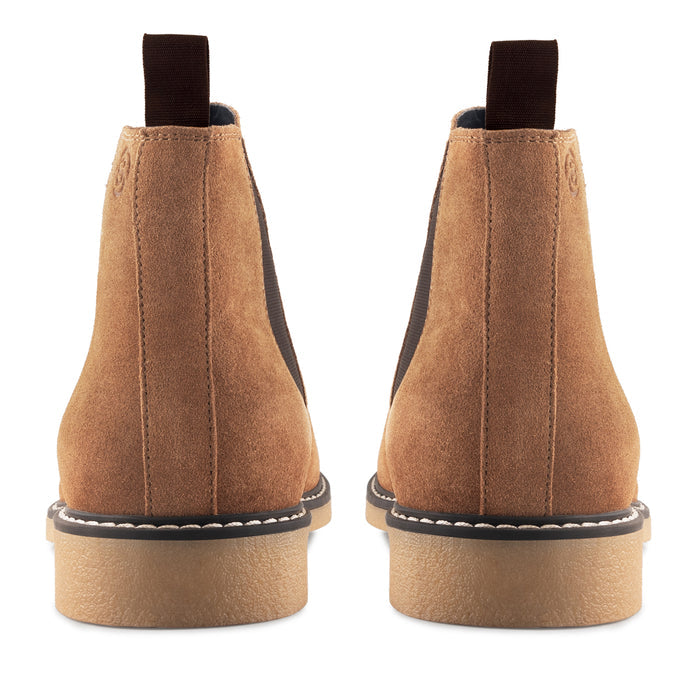 Pimlico Suede Leather Chelsea Boots - Cognac
