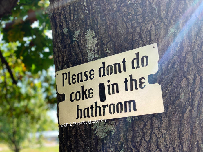 Please Don't Do Coke in the Bathroom Razor