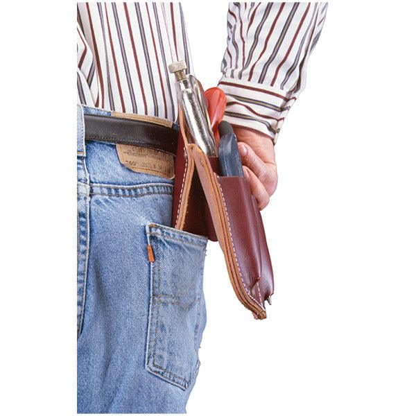 Occidental Leather pocket caddy, interior view of the tool slots