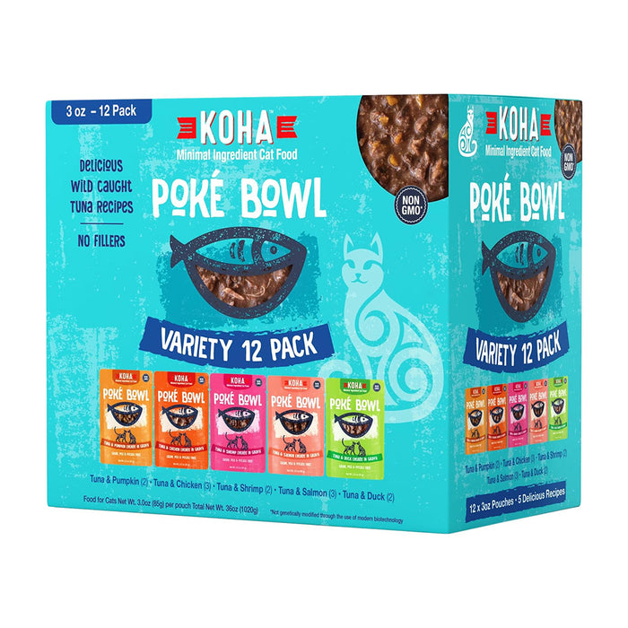 *Poké Bowl Variety 12 Pack Pouches for Cats 3oz