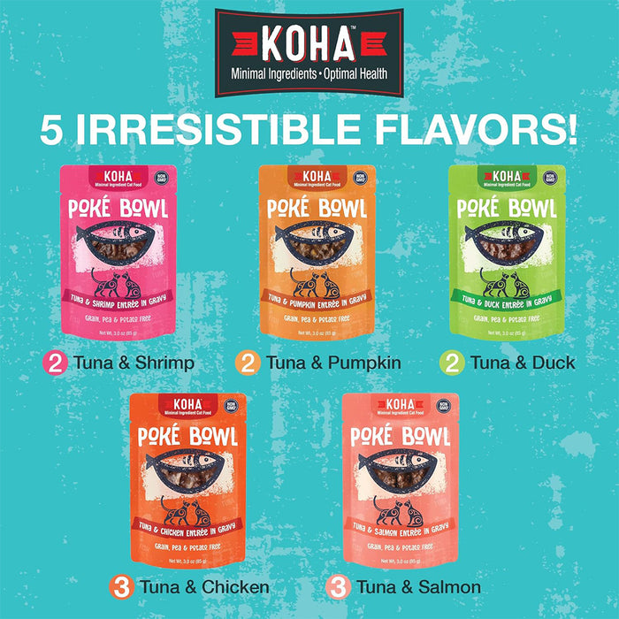 *Poké Bowl Variety 12 Pack Pouches for Cats 3oz