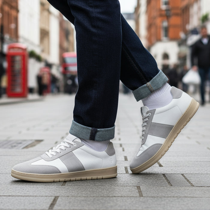 Polar Leather Smart Casual Trainers - White
