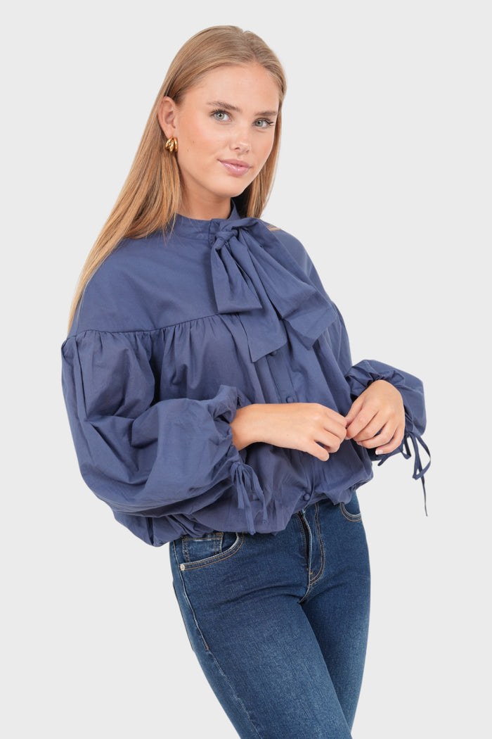 "Poppy" blouse navy