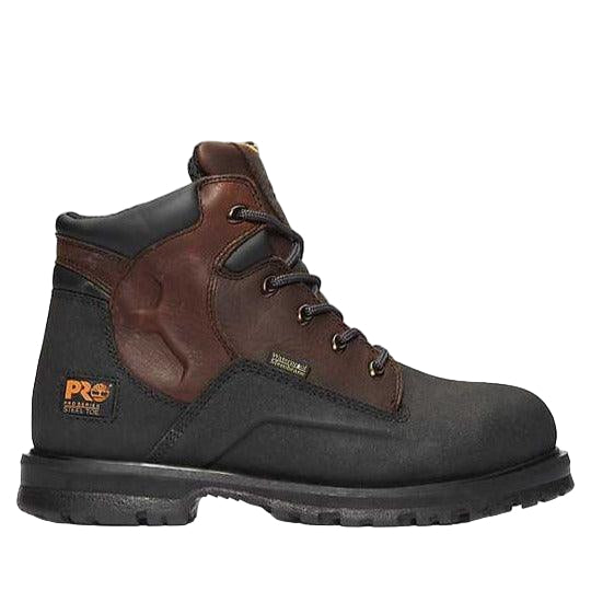 Timberland PRO Powerwelt 6-inch waterproof steel toe work boot in brown, wide widths available