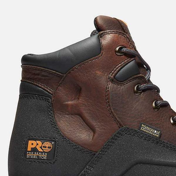 Timberland PRO Powerwelt waterproof work boot in brown leather, further product view