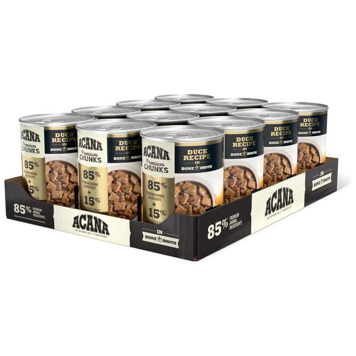 Premium Chunks Duck in Bone Broth Canned Food for Dogs 12.8oz
