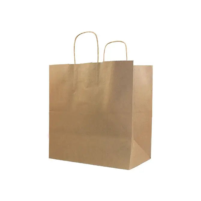Premium Weight Natural Kraft Paper Shopping Bags - Star