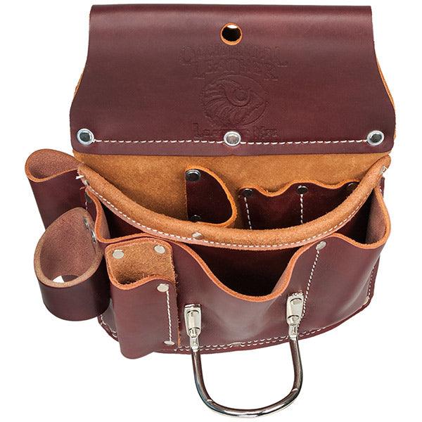 Occidental Leather Pro drywall pouch, top view of the compartments