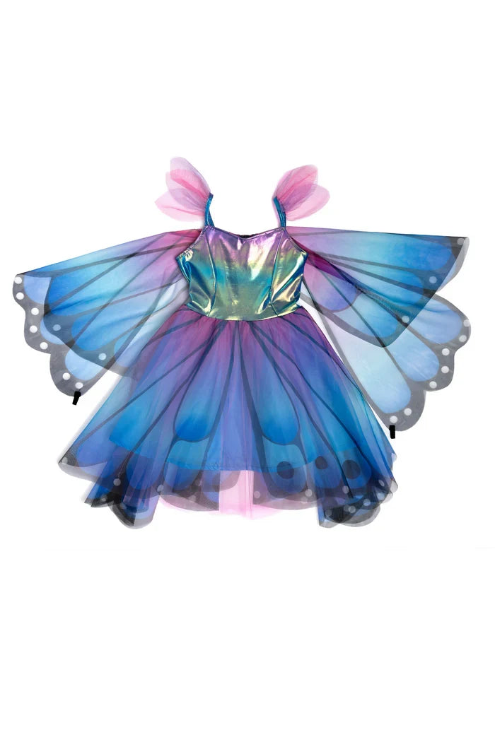 Purple Butterfly Twirl Dress & Wings & Headband