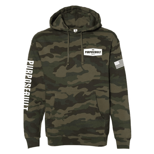 Purpose-Built logo pullover hoodie in camo