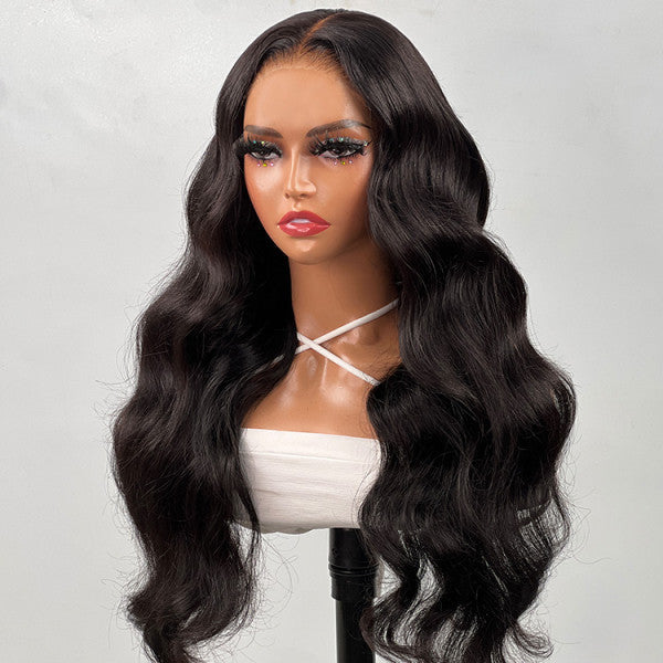 easy-to-style body wave human hair wear and go wig with HD lace